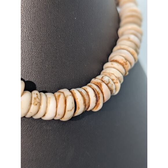 Vintage Genuine X-Large Up to 15mm Puka Shell Barrel Clasp 16.5" Necklace - Picture 4 of 7